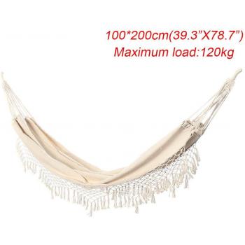 Indoor/Outdoor Macrame Hammock for Two