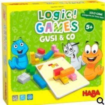 HABA 306820 – Juegos de Lógica – Gusi & Co, Juego Infantil en Solitario de Lógica, Autocorrectivo, para Más de 4 Años