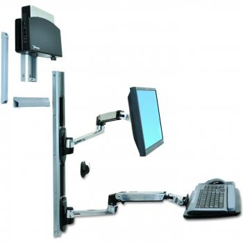 Ergotron LX Wall Mount Workstation with Small CPU Holder