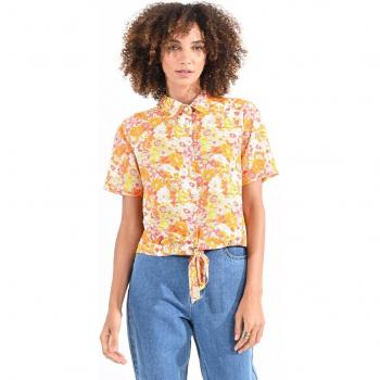 Chemisier femme à motifs et nœud