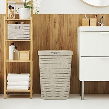 Rotho Wäschesammler COUNTRY Cappuccino B/H/L: ca. 32x57,2x42 cm