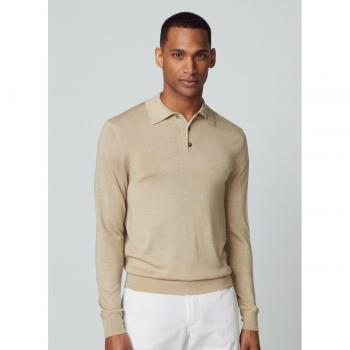 Hackett London Polo Gris con Cuello Tipo Polo – Jersey de Hombre