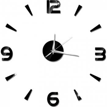 Kreative Quarz Wanduhr mit Spiegelaufkleber