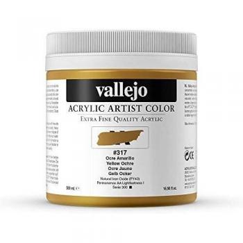 Vallejo 500 ml Yellow Ochre Acrylic Paint Pot