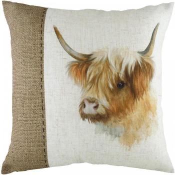 Coordinador Evans Lichfield Highland Cow: Funda de Tela Hessiana One Size
