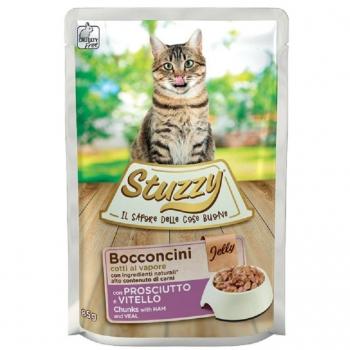 Stuzzy Bocconcini Jelly Con Prosciutto E Vitello Per Gatti Adulti Bustina 85g