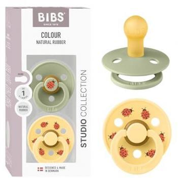 Bibs Studio Collection 2‑er Set: Schnuller in Latex, 0–6 Monate – Unisex