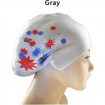 Bonnet de natation en silicone pour cheveux longs