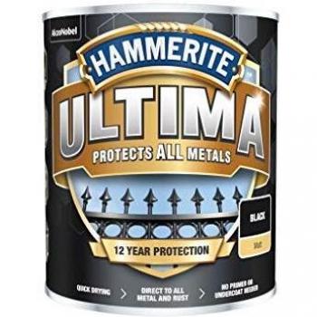 Hammerite Ultima Metal Paint Matt Black 750ml HMMUMMBL750