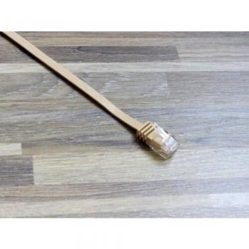 Flaches Patchkabel, Cat. 6, 0,5m, hellbraun