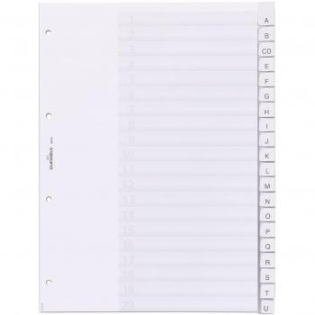 Carnet Classificateur Durable, Plastique Transparent, Format A4 – 20 Sections