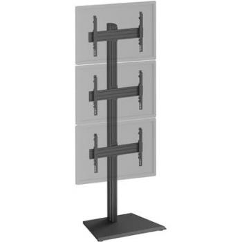 Support TV sur pied modulable 3 écrans 40-65 pouces