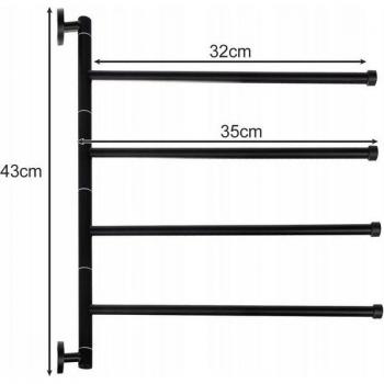 Bathroom Towel Rack Black – Ruhhy 24474 with Diamond Blade