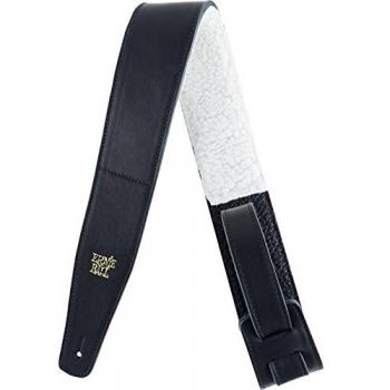 Ernie Ball Premium Leather Guitar Strap with Fur