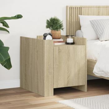 VidaXL Night Table Sonoma Oak 45x50x50 cm Engineered Wood