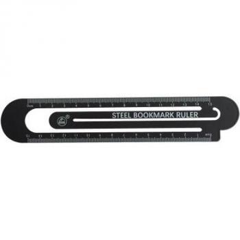 13cm Edelstahl Lineal mit Lesezeichenfunktion