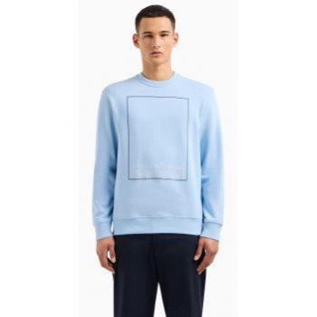 Armani Exchange Herren Sweatshirt mit Label-Print in Placid Blue, Größe S