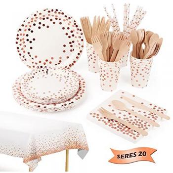 Kit Vaisselle Anniversaire 161 Pièces pour 20 Invités