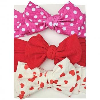 Baby Girl Hair Band Set with Elastic Bows