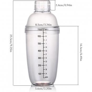 Mix-Shaker für Bar und Heimgebrauch 350/500/700/1000 ml klar