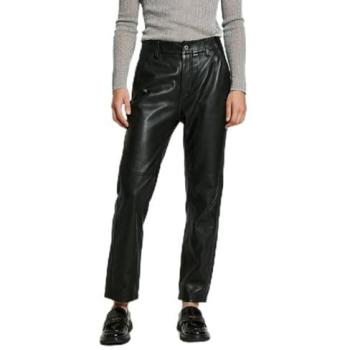 Pantalon Fredja XS Femme – Coupe casual en cuir noir