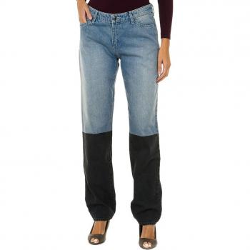 Pantaloni lunghi blu in denim con taglio dritto 6Y5J15-5DWSZ
