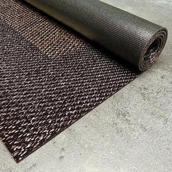 Tappeto in PVC Antiscivolo Deblon, Bronzo-Nero, 140x200 cm