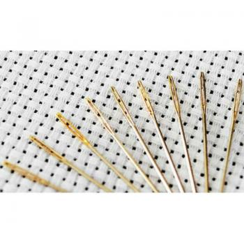 100pcs Cross Stitch Needles Gold Plated Size 24 26