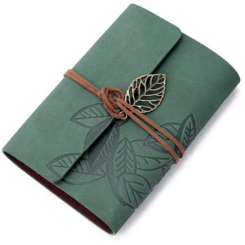 Agenda con Rivestimento in Ecopelle Verde Scura