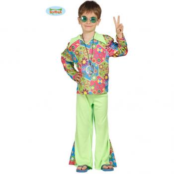 Guirca 85602 Hippie-Kostüm für Kinder, Mehrfarbig, 3-4 anni