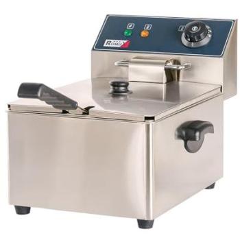 Freidora Pro Romux 6L, Sobremesa, Acero Inoxidable, 2500 W y Termostato de Alta Precisión