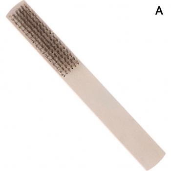 1PCS Wood Handle Copper Wire Brush for Surface and Inner Cleaning