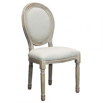 Sedia Tessy in legno e tessuto beige