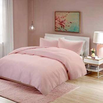 Non‑Iron King Size Pink Microfiber Quilt Cover Set – 3 Pcs