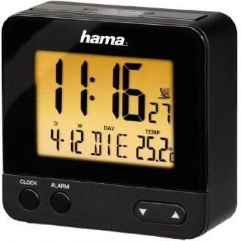 Hama RC‑540 DCF Night Light – digitaler, leiser Reisewecker inklusive Batterie