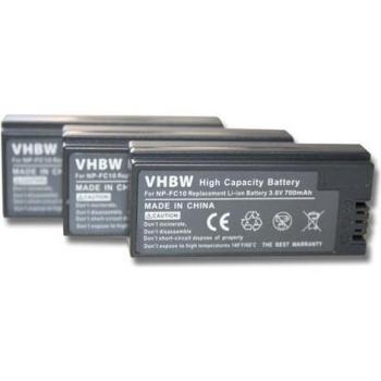 Batteries Sony 700 mAh – Ensemble de 3 « vhbw » pour DSC‑F77 / FX77 / DSC‑P