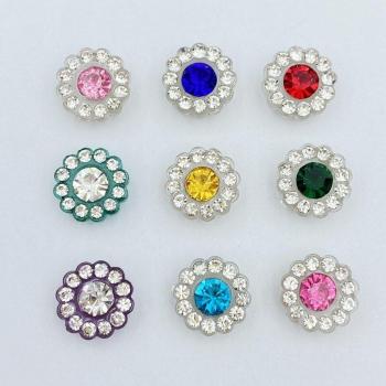 30pcs Decorative Flatback Crystal Beads for Flower Center DIY D14