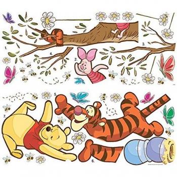 Sticker Winnie l'ourson sur une Branche Repositionnable