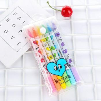 D16 Vielseitiger 6‑Farb‑Textmarker – Büro & Schule