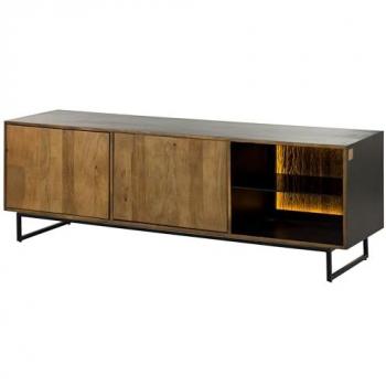 TV-Board aus Mango/Altholz 180x47x60 schwarz/natur lackiert DAVIS #10