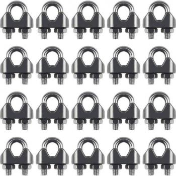 Abrazaderas de Cable de Acero Inoxidable M3 de 1/8 pulgadas