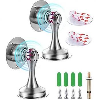 Stainless Steel Magnet Door Stopper Set – 2 Pieces