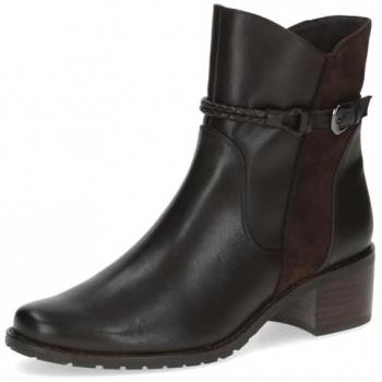 Botines marrón CAPRICE con tacón bloque, talla 37.5