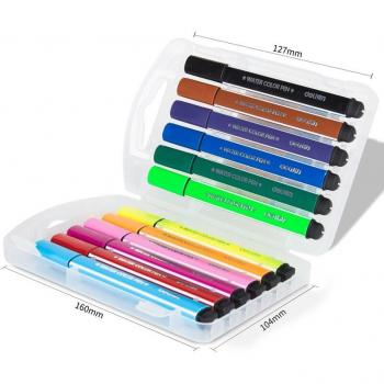 Set de acuarelas en bolígrafo Deli 70656, 12/18/24/36/48 unidades, diseño ergonómico triangular, perfecto para pintar a mano