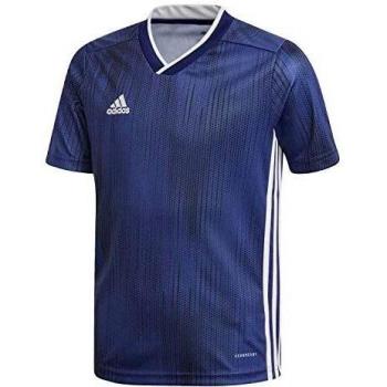 Dark Blue/White Tiro 19 Kids’ Tee, 11‑12 Age Group