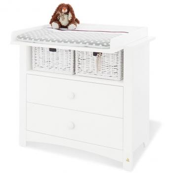 Wickelkommode Florentina von Pinolino, abnehmbarer Wickelaufsatz, weiß