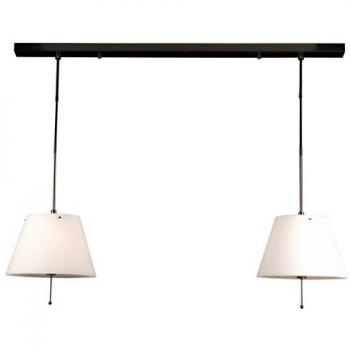 Linea Verdace Brézil: Plafoniera a Barra Dritta, 2 Luci Bronze