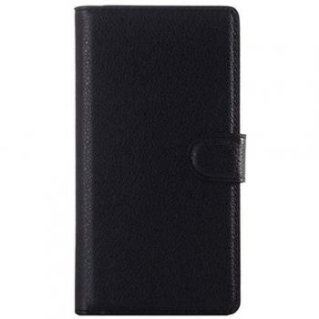Dual‑Patterned Black Wallet Case for Sony Xperia Z5