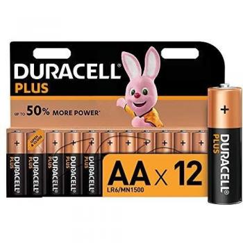 Baterías Duracell AA Alcalinas Plus Power 12 unidades