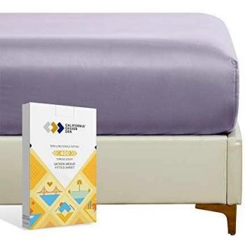 Super King Size Fitted Sheet, 100% Cotton 400 Thread Count Sateen, 180x200+30cm, Deep Pocket